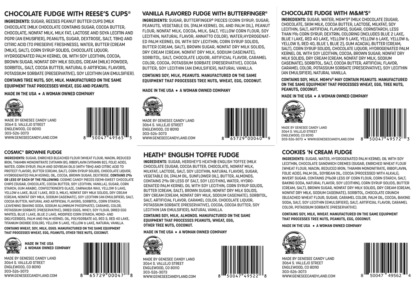 Candy-Mania Fudge Variety Box