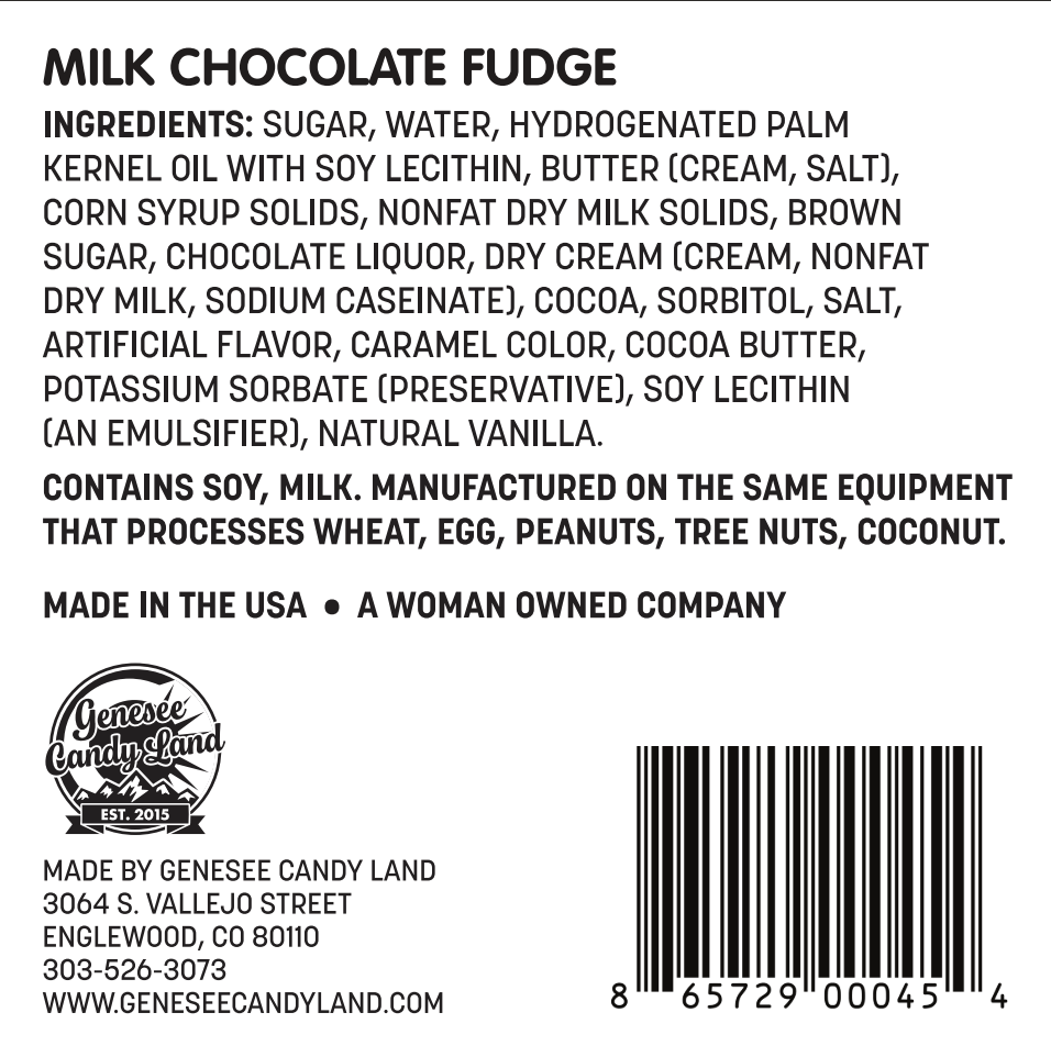 Milk Chocolate Fudge
