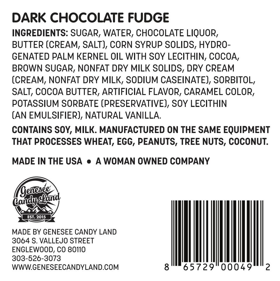 Dark Chocolate Fudge