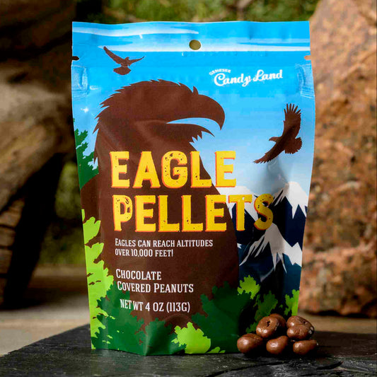 Eagle Pellets Animal Trackers poop chocolate candy pouch Genesee Candy Land Wholesale