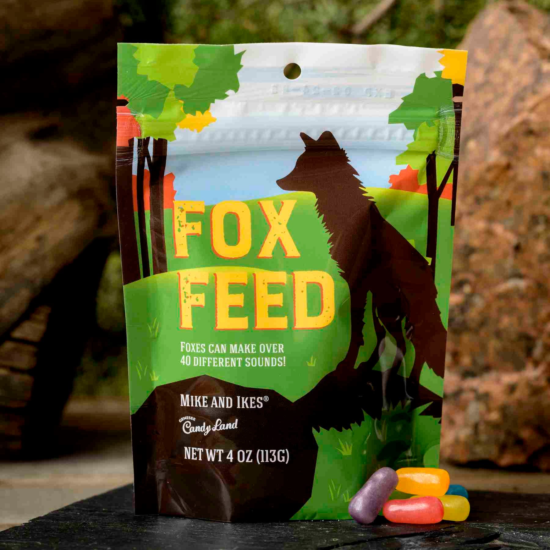 Fox Feed Animal Trackers mike and ike candy pouch Genesee Candy Land Wholesale