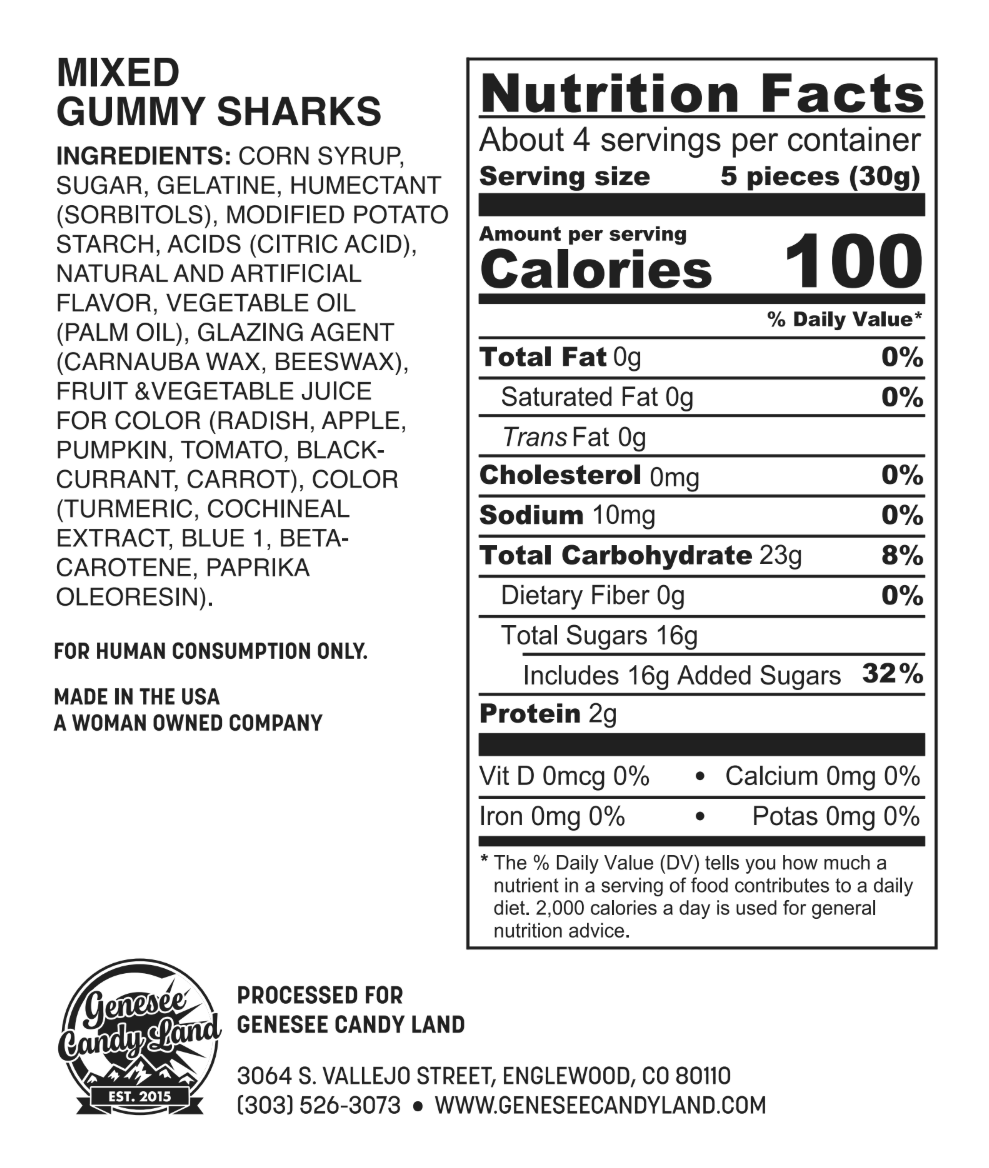 Shark Bait (Mixed Gummy Sharks)