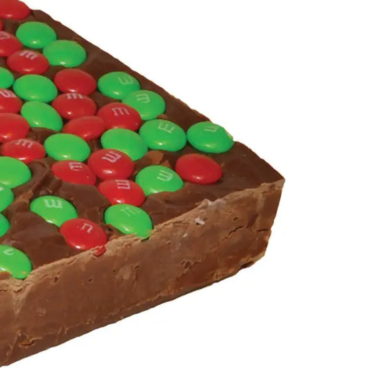 Holiday M&M Fudge