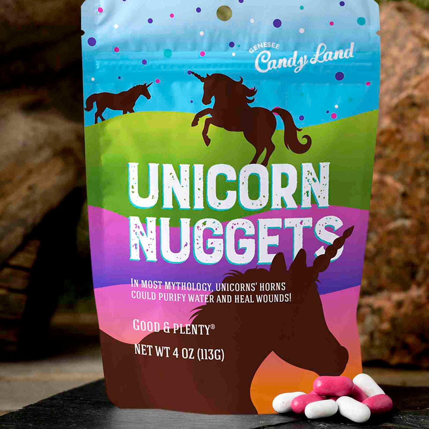 Unicorn Nuggets Animal Trackers good & Plenty candy pouch Genesee Candy Land Wholesale